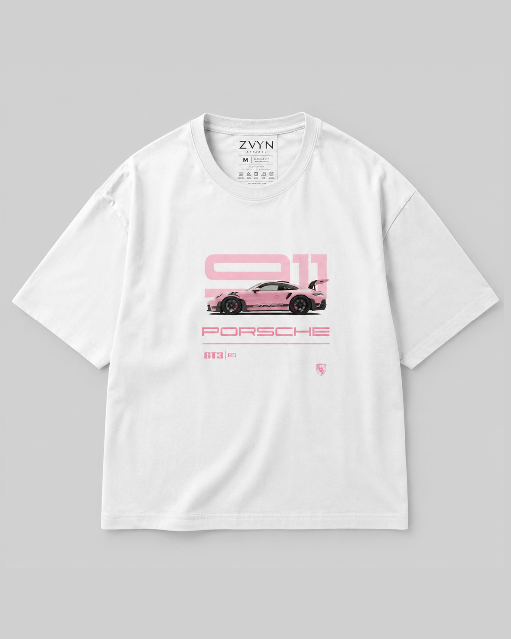 911 PORSCHE Oversized Street wear Tee White