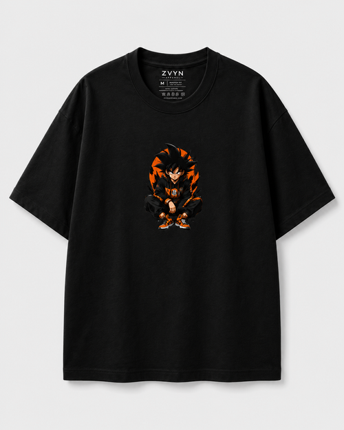 Goku Inspired Oversized Streetwear Tee