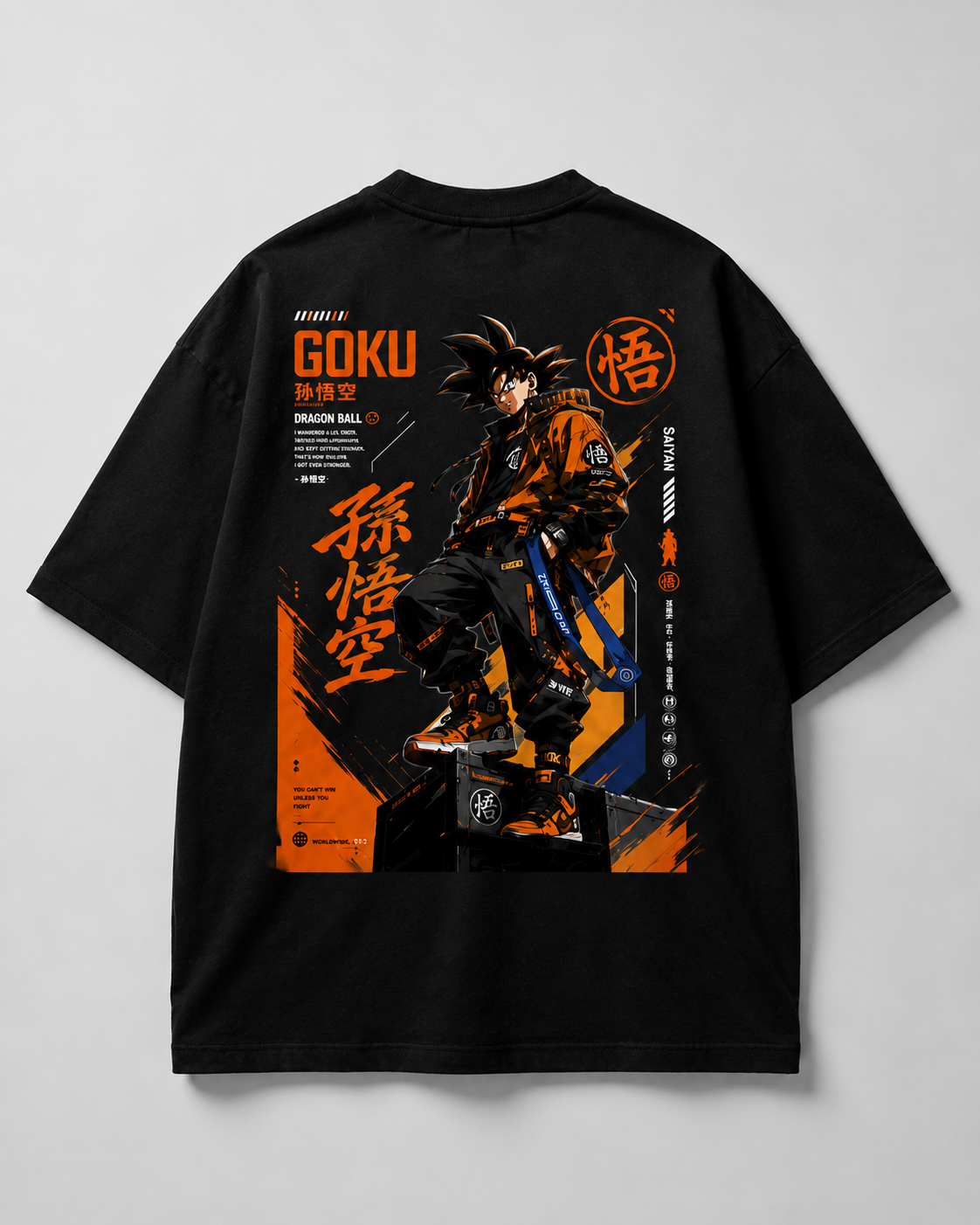 Goku Inspired Oversized Streetwear Tee